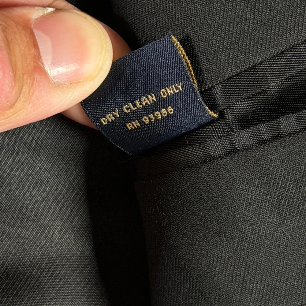 Brooks Brothers 346 Men Black Wool Stretch Blazer Jacket 42L Two Button 13516027
